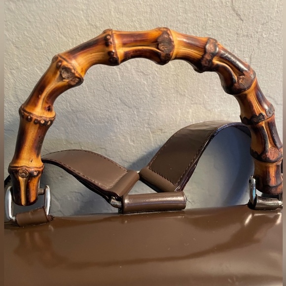 GUCCI 🤎 Vintage Bamboo Bar backpack medium. - Picture 3 of 12